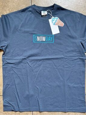 Snow Day Shirt Dual Color BOGO Box Logo Tee Navy Size Large New FAST SHIPPING